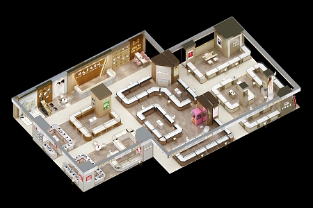 Modern Jewelry Store Jewelry City 3d model