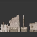 Ancient Stone Castle Ruins With Broken Walls And Historical Remains
