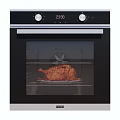 Electric Oven as Essential Kitchen Appliance Cooking Roast Chicken at 238 Degrees with Control Panel