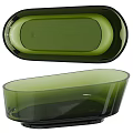 Elegant Green Transparent Oval Bathtub Design For Modern Interior Spaces