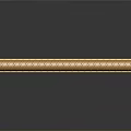 Shiny Golden Long Equipment With Regular Grooved Stripes And Reflective Surface