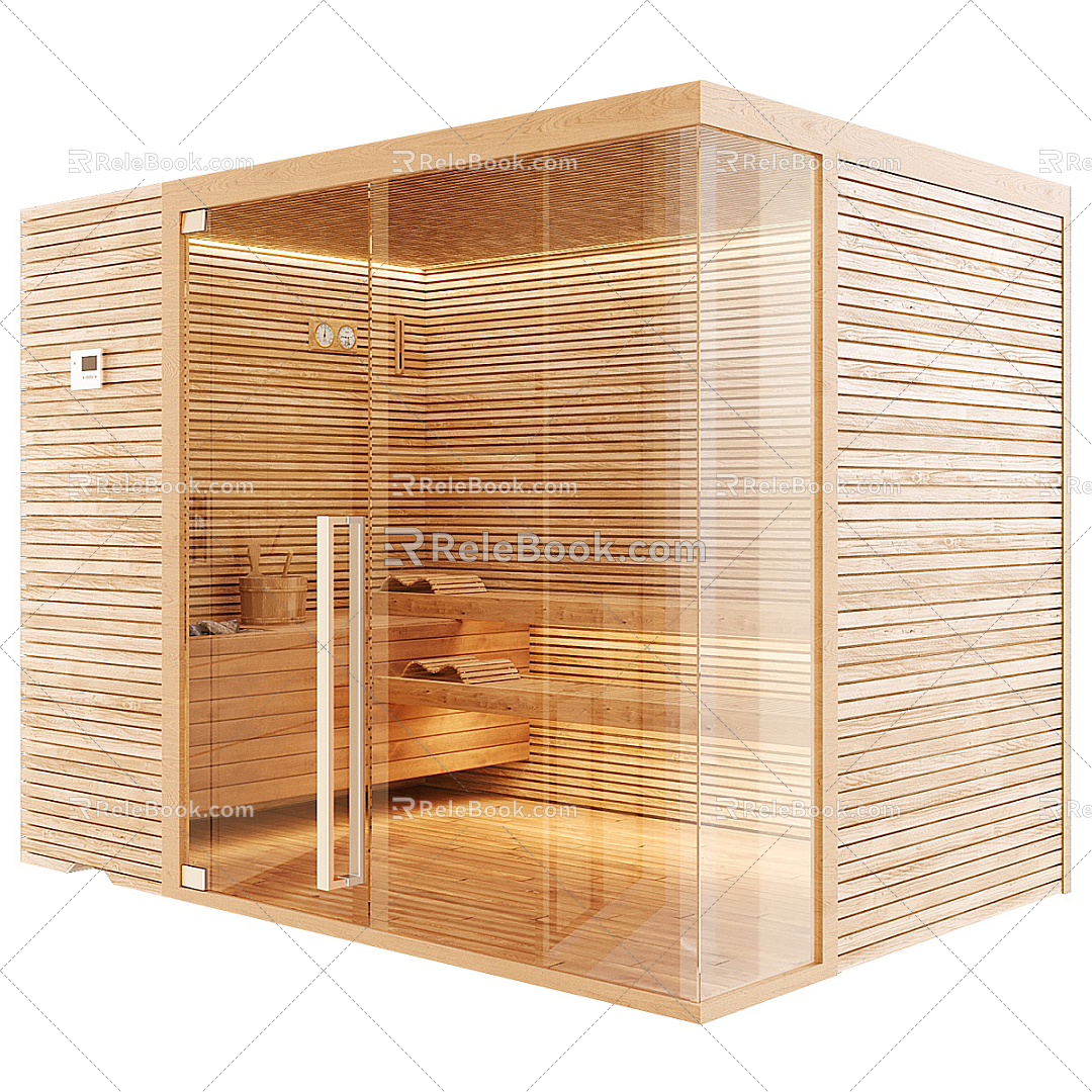 Modern Sauna Room 3d model