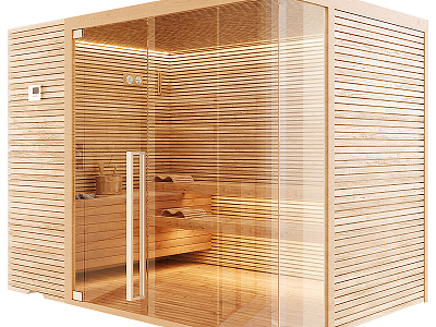 Modern Sauna Room 3d model