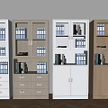 Multiple Colored Office Filing Cabinets With Drawers And Storage Shelves