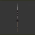 Various Medieval Metal Weapons Collection With Handles On Black Background
