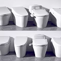 Modern White Ceramic Toilets In Various Styles For Bathroom Interior Design