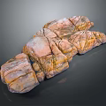 Rugged Rocky Terrain Displaying Natural Textures And Multicolored Surface Patterns