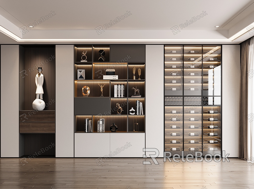 Modern Wine Cabinet Decorative Cabinet Decoration model