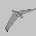 Futuristic White Airplane With Blue Aerodynamic Wings And Sleek Design Features