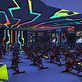 Modern Gym Interior With Treadmills Strength Training Equipment And Workout Space