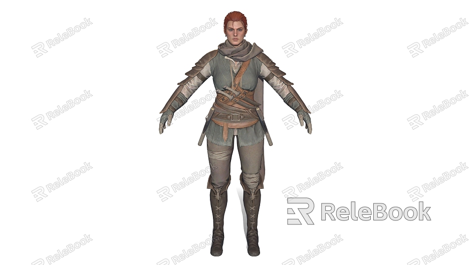 Medieval female warrior female warrior model