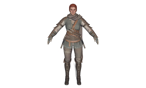 Medieval female warrior female warrior 3d model