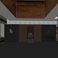 Cultural Center Exhibition Interior Design With Display Cases Ancient Relics And Decorative Ceiling
