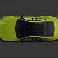 Yellow Sports Car With Black Roof Two Door Sleek Design Shiny Exterior Finish