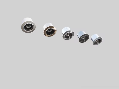 Modern Downlights and Spotlights With Various Styles Metal Finish and Recessed Design 3d model