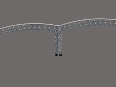 Industrial Equipment Metal Frame Structure With Support Beam And Engineering Design 3d model