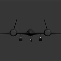 Modern Fighter Reconnaissance Aircraft Blackbird Reconnaissance Aircraft Blackbird Fighter 3d model