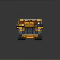 Yellow Caterpillar Heavy Duty Dump Truck Utility Vehicle With Large Tires For Mining Haulage
