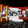 Activity roadshow pop-up shop poster picture game interactive photo area photo clock point beauty Chen 3d model