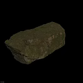Ancient Stone Wood Structure With Green Moss And Natural Weathered Surface 3d model