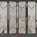 New Chinese Style Screen Partition 3d model