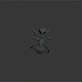Detailed Digital 3D Ant Model With Textured Exoskeleton And Extended Legs 3d model
