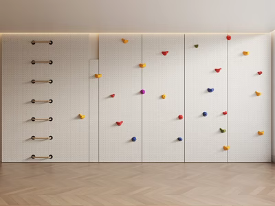 Background wall Entertainment area Children's play area Rock climbing wall Climbing wall 3d model