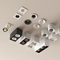 Modern Downlights And Spotlights With Various Designs Square Round Black White Ceiling Fixtures