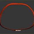 Stylish Red Belt With Transparent V Shaped Logo For Daily Use