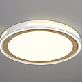 Modern Ceiling Light With Square And Round Shapes And White Panel Design 3d model