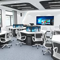 Smart classroom computer room multimedia 3d model