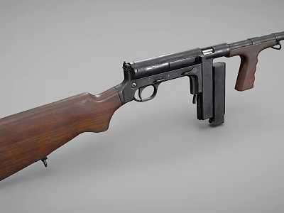 modern machine gun 3d model