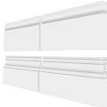 White Architectural Molding Trim With Multiple Layers And Different Styles For Interior Decorative Design