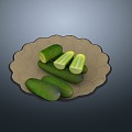 Cucumber thorn melon king melon qin melon cucumber tangua hanging melon 3d model