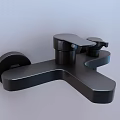 Modern Black Wall Mounted Faucet With Sleek Contemporary Design For Bathroom Sink