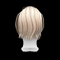 White Head Model With Blonde Hair And Detailed Facial Features On Black Background