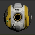 Yellow And Silver Mechanical Component With 16766 Number And Circular Center