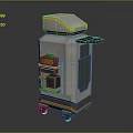 modern copier black and white copier color copier sharp copier 3d model
