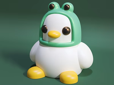 Hand Doll Little Duck Chick Cute Doll Cute Animal 3d model