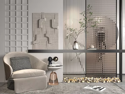 Modern Single Sofa Leisure Chair 3d model