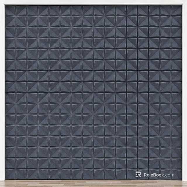 Dark Geometric Pattern Background Wall With Diamond And Square Repeating Texture 3d model