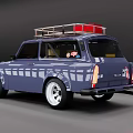Retro station wagon 3d model