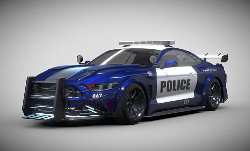 Ford Mustang Police Car 3d model