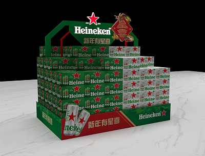 Indoor Meichen Lianghua Shopping Mall Beer Heineken Mini Shiny 3d model