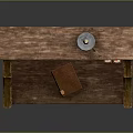 Wooden Nightstand With Multiple Shelves Classic Design And Candle Holder Books