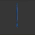 Black Long Rod Component With Circular Base And Smooth Surface