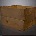 Vintage Hand Carved Wooden Box Sculpture Featuring Natural Grain And Label