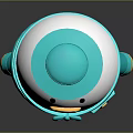 Cute Duck Doll With White Body Yellow Beak And Turquoise Outfit Hat