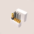 Professional Screwdriver Set With Various Size Bits And White Storage Case