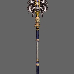 Halberd War Halberd God Halberd Lance Spear Fang Tian Painted Halberd Trident 3d model
